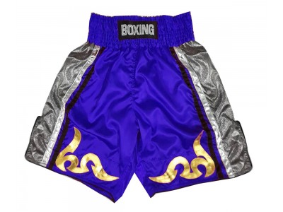 Pantaloncini da boxe personalizzati : KNBSH-030-Blu